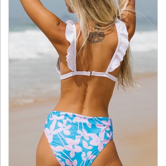 Ruffle front high waisted bikini - Picture 3 of 6